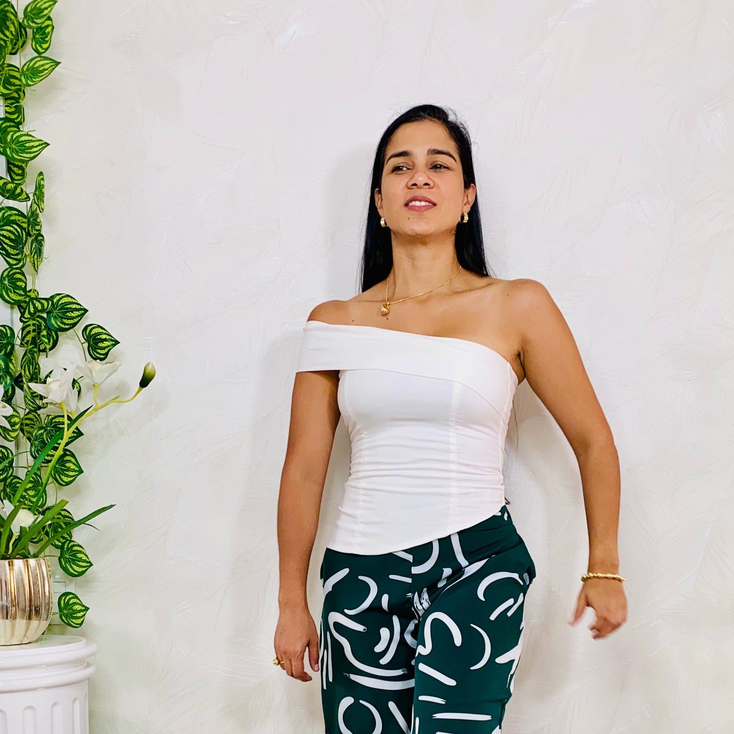 Blusa asimetrica de un solo hombro ref. 10075