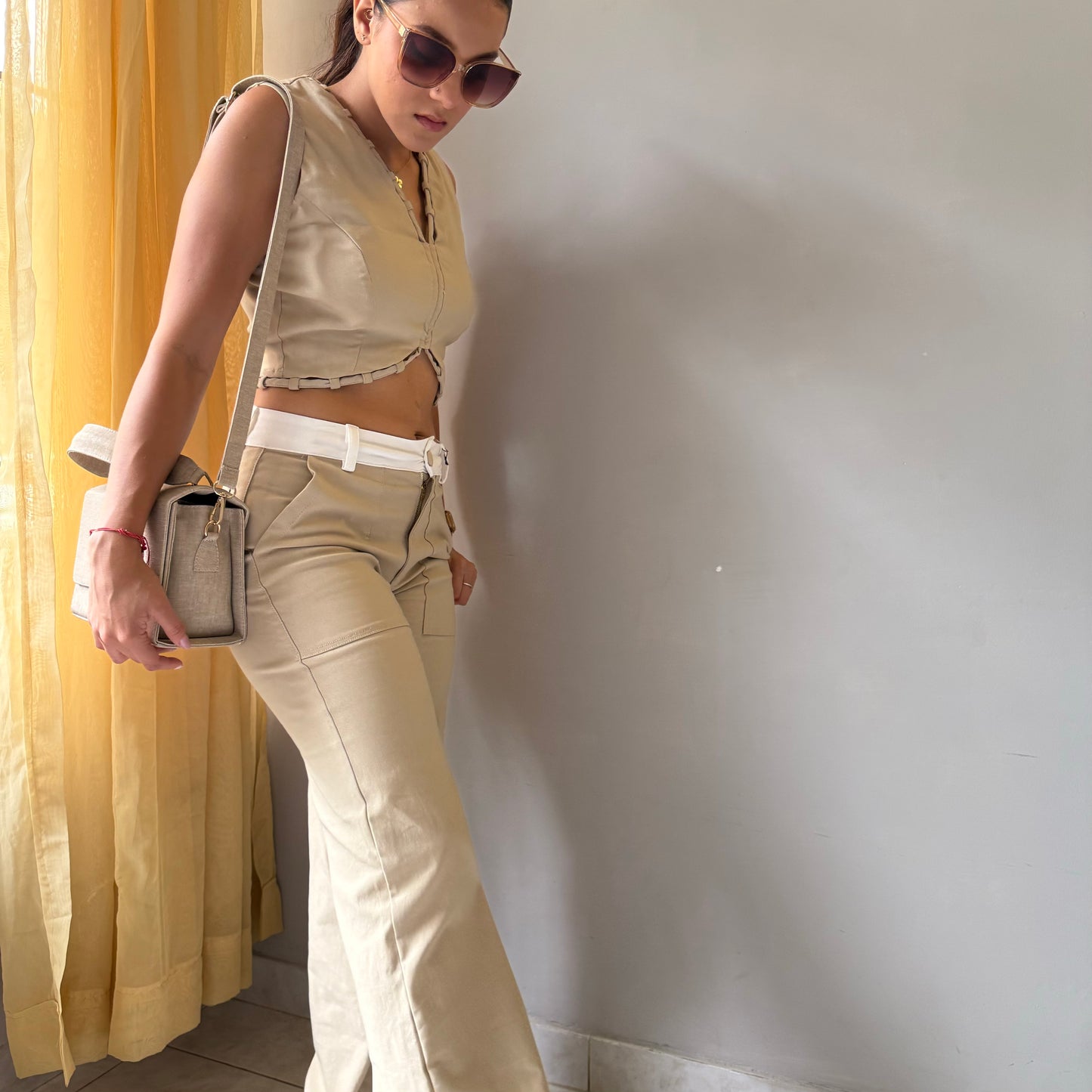Pant Nude con Pretina Ivory ref 20032