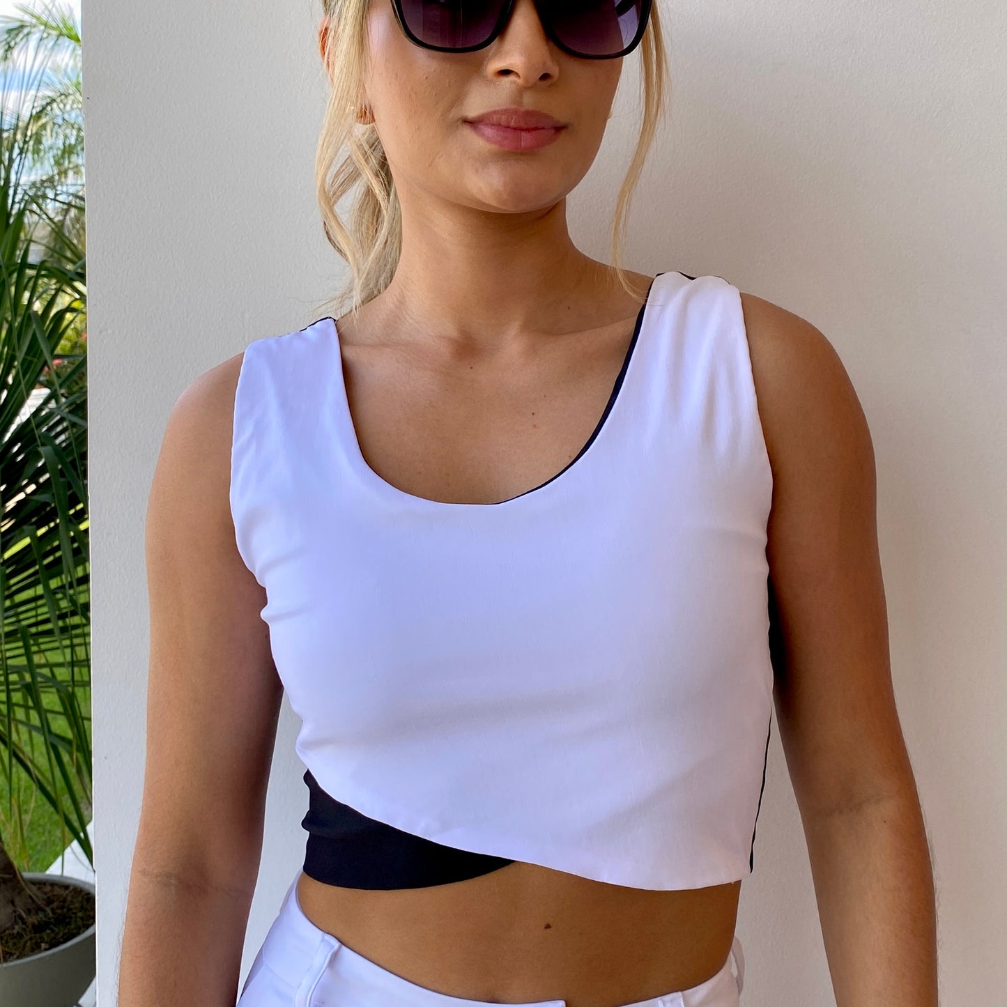 Crop Top cruzado diagonal ref30005