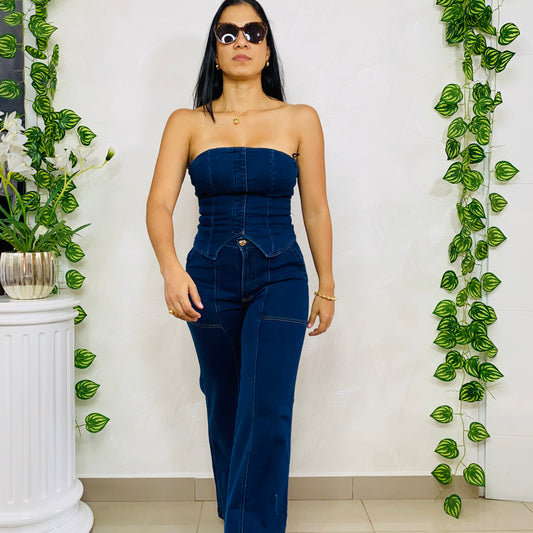 Strapless en Denim 10127