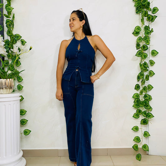 Blusa Lazos en Denim ref 10128
