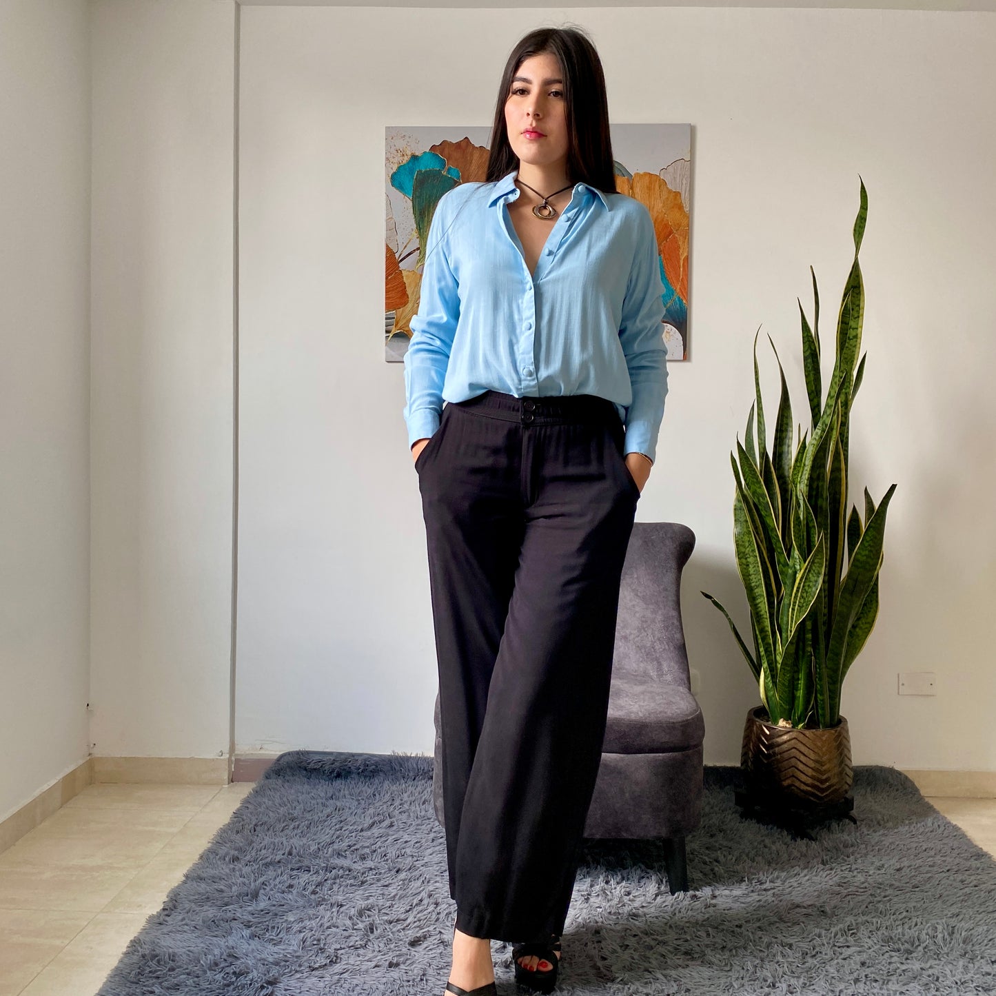 Camisa Manga Larga Lino Ref 10108